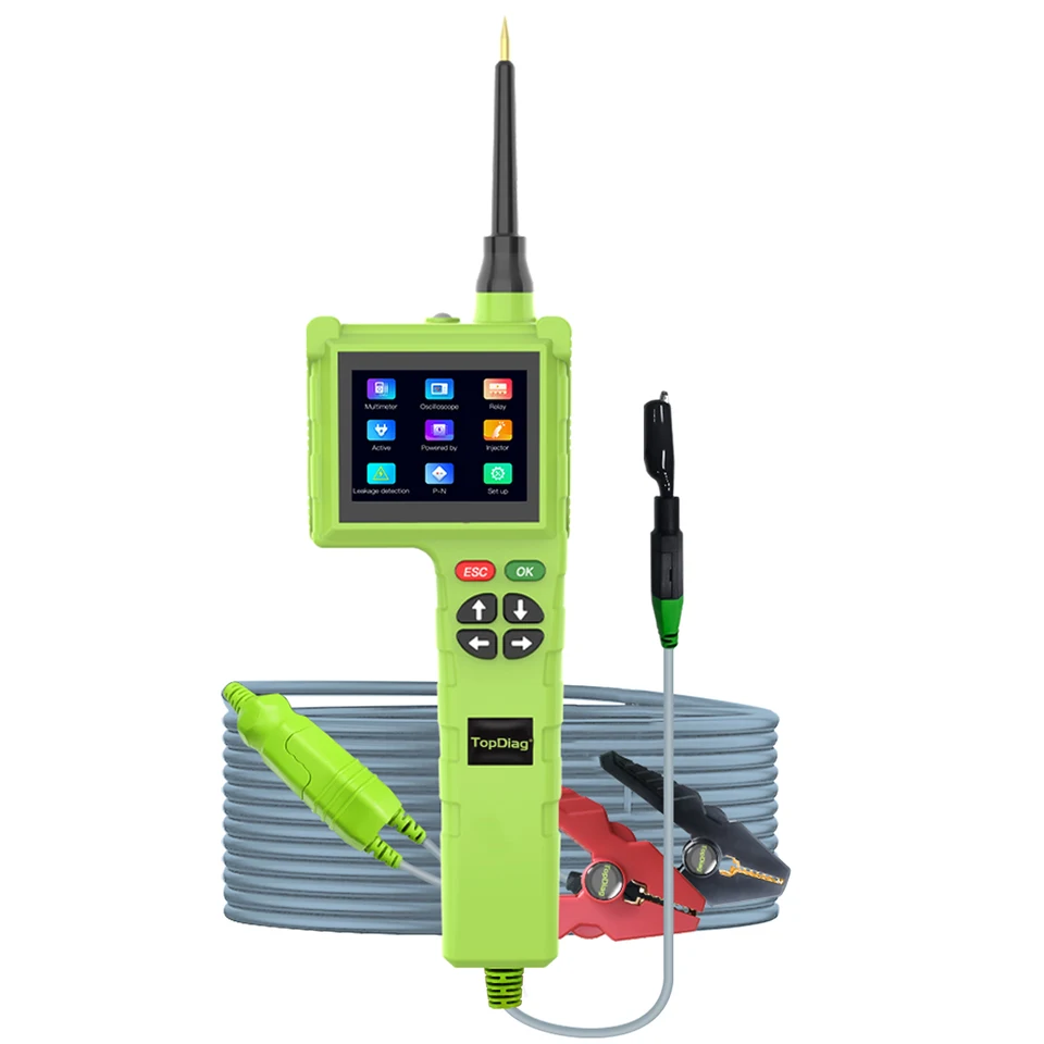 Topdiag P200 Pro Automotívny obvod tester 12v 24v Sada sondy Power Circuit Súprava vozidla Diagnostický nástroj na reléový reléový relé