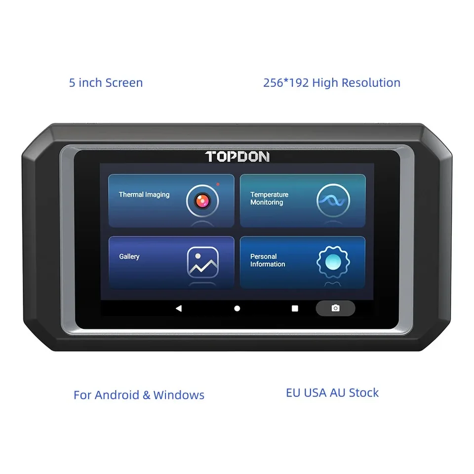 Topdon TC003 Nový príchod Profesionálne prenosné vysoké riešenie 5 -palcové obrazovky s Androidom IR IR Infračervené zobrazovacie fotoaparát Imager