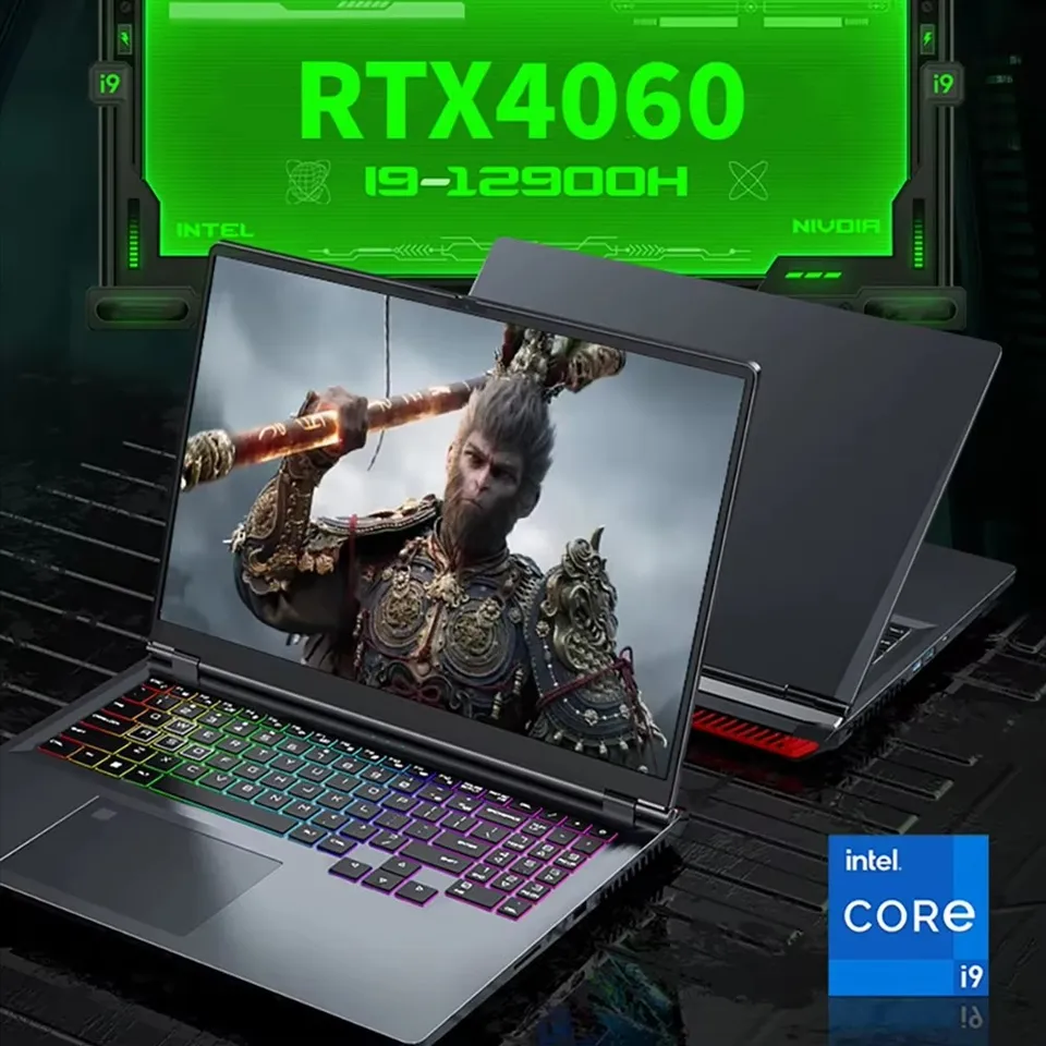 Topton Nový herný notebook i9 12900H i7 13620h NVIDIA RTX 4060 8G 16 palcov 165Hz IPS Windows 11 NVME Notebook Gamebook WiFi6 BT5.2