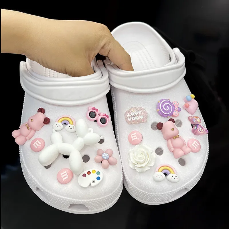 Topánky kúzla Diy doplnky Bow medveď dekorácie Doplnky Doplnky diery topánky kúzla odnímateľná spona na topánky Kids chlapci Dievčatá Dievčatá darčeky