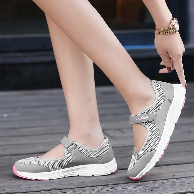 Topánky pre ženy tenisky Flaty ležérne topánky Summer sieťovina Priedušná Mary Jane Shoes Dámska sestra ošetrovateľstvo topánky Pohodlné sandále
