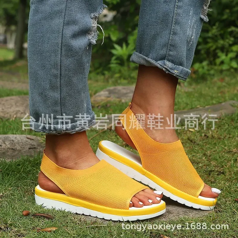 Topánky Ženy 2021 letné sandále SAPATO Feminin Comfy Pu Nákupné sandále pre dám