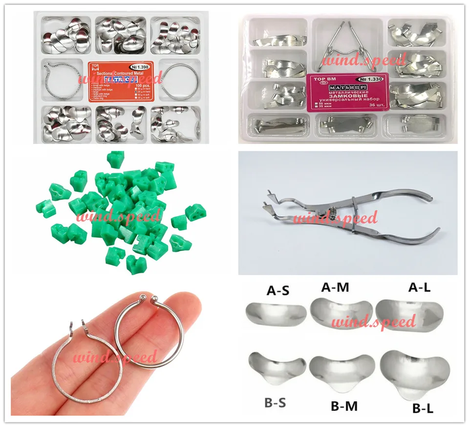 Tor VM Dental Section Crtoured Matice Matrix Ring Delta Delta Standard Doplnok kliny Plier