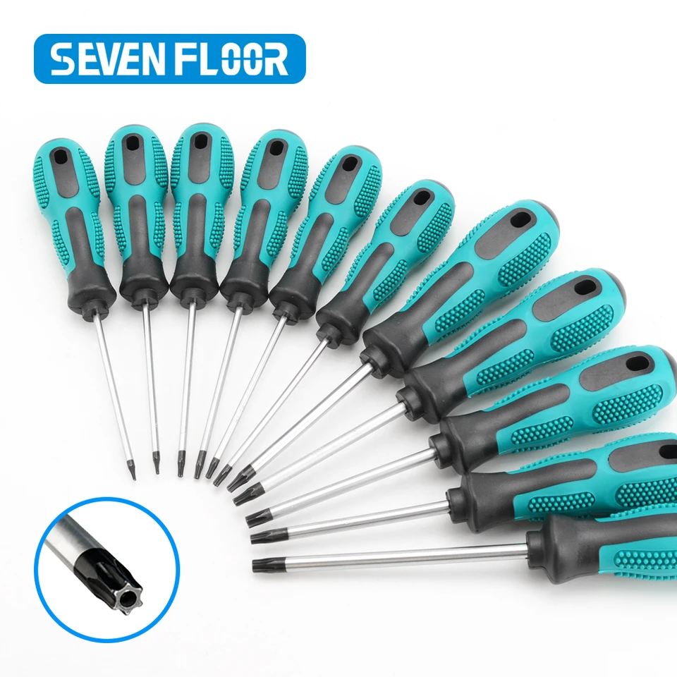 Torx magnetický skrutkovač nastavený presnosť T5 T6 T7 T8 T9 T10 T15 T20 T25 T27 T30 Súprava na údržbu bezpečnostného ovládača