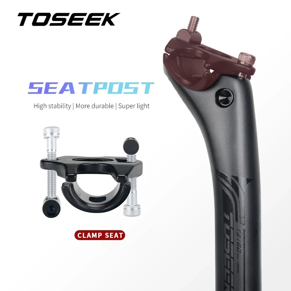 Toseek Carbon SELTPOST 27,2/30,8/31,6 mm matné čierne MTB/cestné bicykle SEST