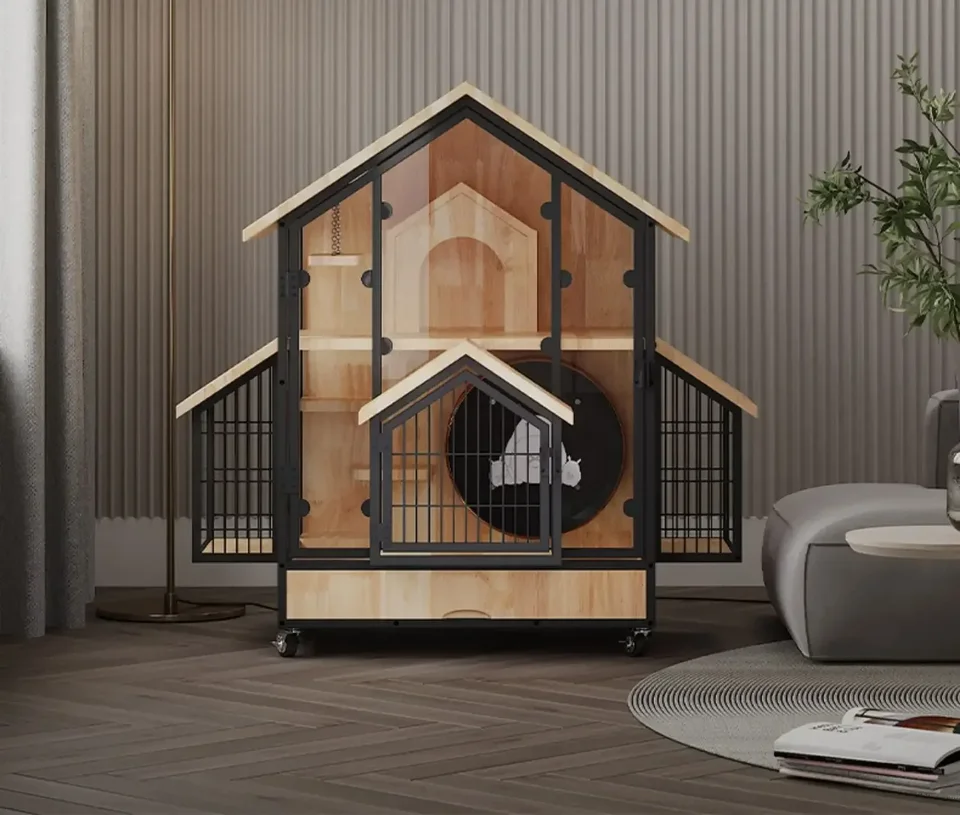 Totoro Villa Cabinet Špeciálna klietka Luxusné masívne drevo Husto