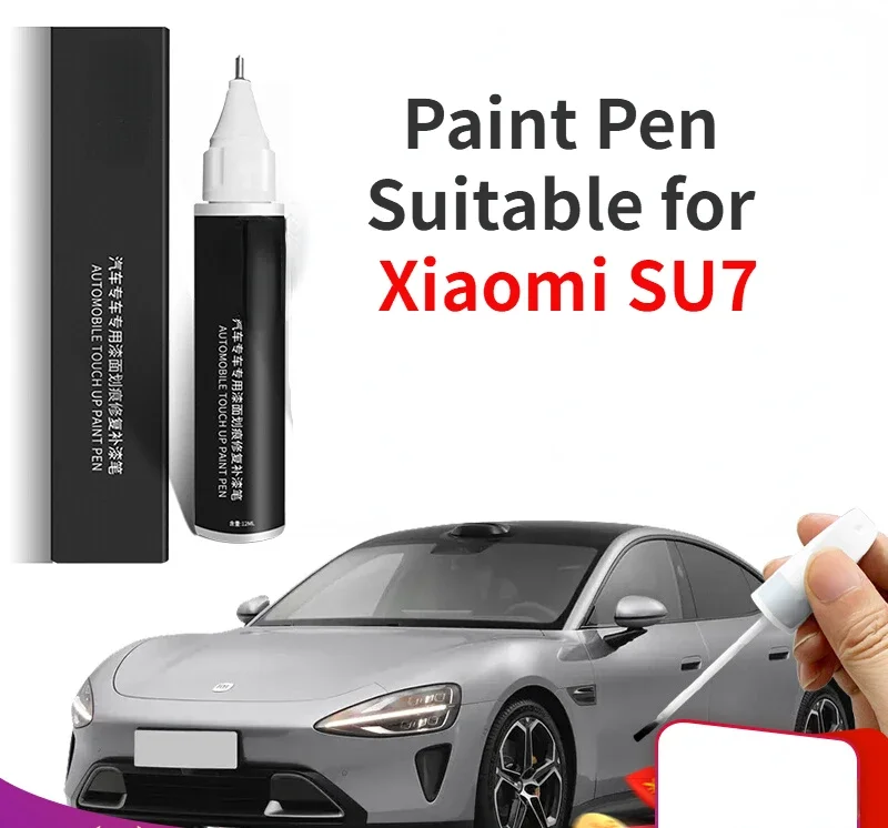 Touch -up farbové pero vhodné pre Xiaomi Su7 Paint Pen Bay Blue Pearl White Millet SU7 Automatické príslušenstvo doplnky upravené