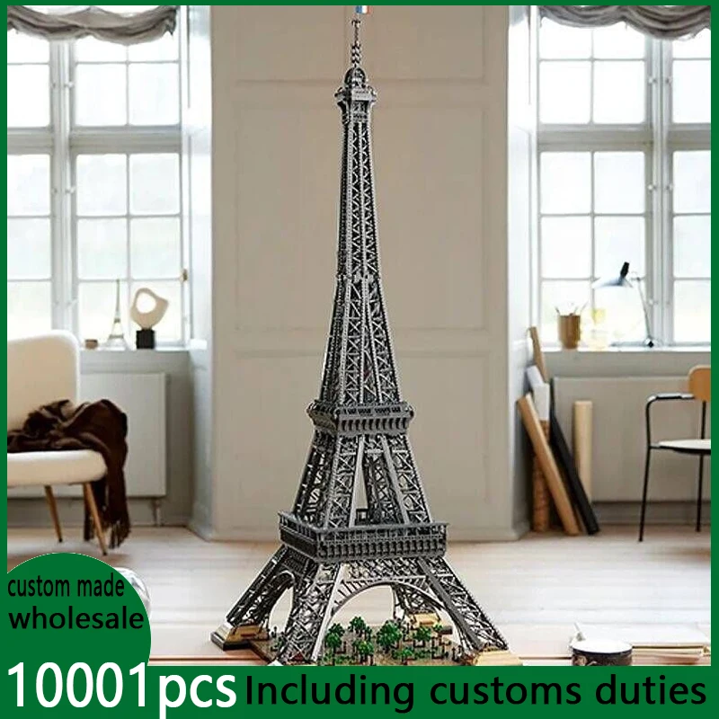 Tour Effel MOC-10307 1,5 m vysoká Eiffelová veža 1000+PCS Paris World Famed Architecture Building Blocks Hračky pre dospelých