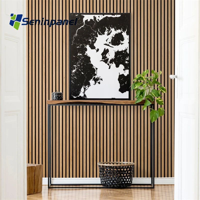 Tovar akustický vysoko kvalitný zvuk absorbujúci MDF Akupanel Drevené lamely Zvukové dôkazné nástenné panely