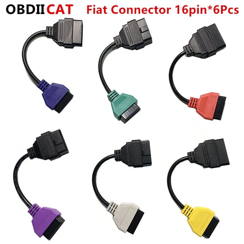 Továrenská cena Najnovšia 6 farebná automatická OBD2 Connector Diagnostický kábel pre fiat Ecuscan a mulčituckan