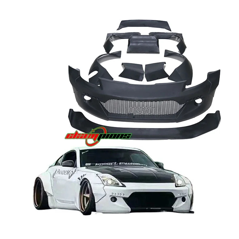 Továrenská cena RB Body Kit pre 350Z Z33 Wide Style Style Style Style Bumper Fender Fender Flares Difuser Spoiler