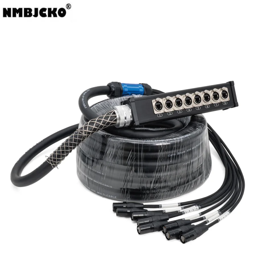Továrenský hadový kábel 8 kanálov Stage Box 30 metrov RJ45 až RJ45 Audio Snake Cable pre digitálny zvuk
