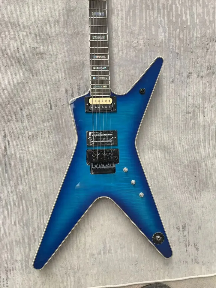 Továreň na prispôsobená elektrické gitarové modré mahagónové telo, javorové teleso a krk