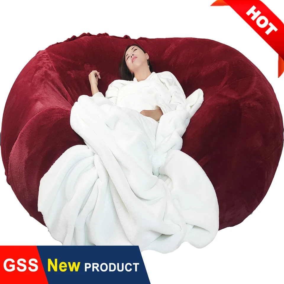 Továreň Vlastná 180 cm gigant fazuľová taška Sofa Pouf bez výplne veľké nadýchané beanbag postele Puff podlahové sedadlo gauč futon comfy kreslo kresla