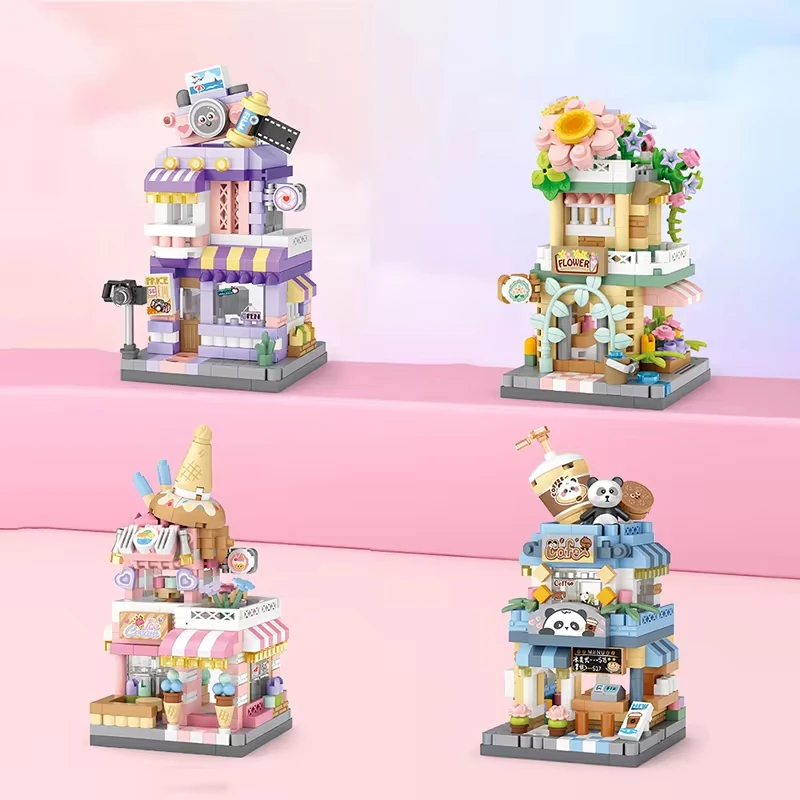Toylinx House Building Blocks Mini Store City Street View City Vianoce a Halloween Darčeky pre deti pestujú záujem