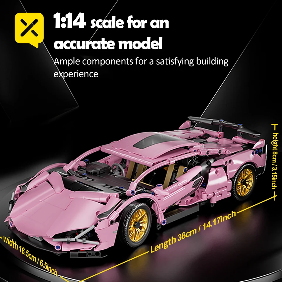 TOYLINX Technické stavebné bloky pretekáva automobilový rýchlosť modelu vozidla Mesto Mechanické super tehlové hračky pre hračky pre dospelých