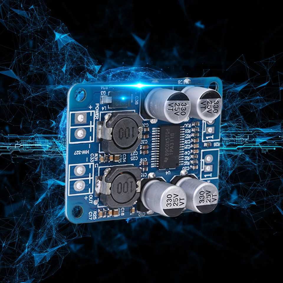 TPA3118 Mono Digital Audio Power Amplifier Board DC 8-24V 1*60W PBTL Mono Audio Amplifier Board Audio Amplify Board