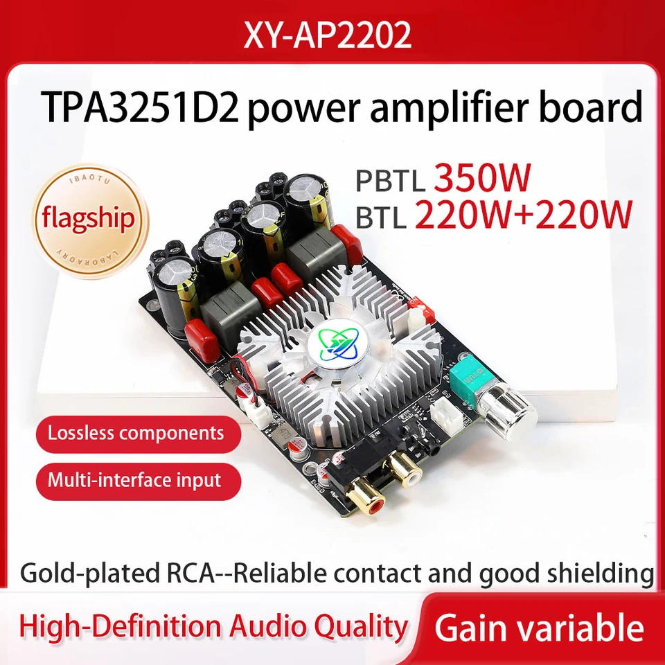 TPA3251D2 trieda D Zosilňovač Čisté zadné štádium zosilňovača HIFI Stereo Audio výkonový zosilňovač 2-kanál 220W*2/MONO 350W
