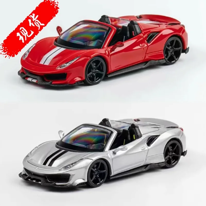 TPC 1:64 Novitec 488 Convertible Classic Sports Auto simulation car model Classic Adult Collection Static Display