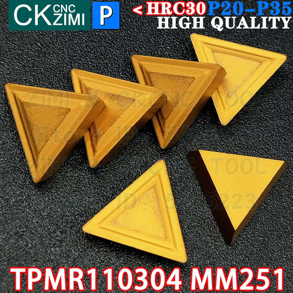TPMR110304 MM251 TPMR 110304 MM251 Karbidové vložky frézovacie vložky Turning Tools TPMR CNC Cutter Lathe indexové frézovacie nástroje