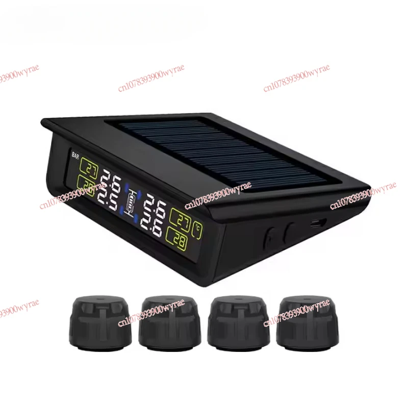 TPMS T86 Solar LCD displej externého snímača vymeniteľná batéria PSI/Bar režim Monitorovanie tlaku v pneumatike