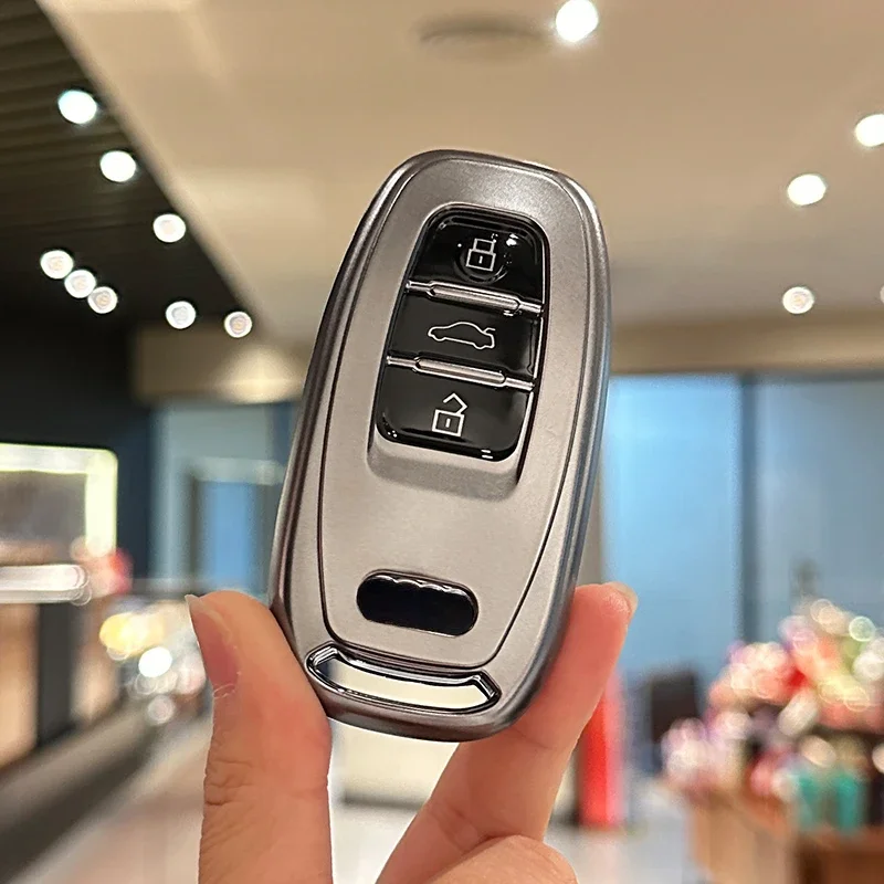 TPU Kľúčové krytie kľúča TPU pre Audi B9 C8 S7 Q5 S4 A1 A3 A4 A5 A6 A7 C5 C6 Q3 Q2 Q7 TT TTS R8 S3 S5 S4 S6 RS3 RS4 RS5 RS6 SQ5 ETRON ETRON ETRON