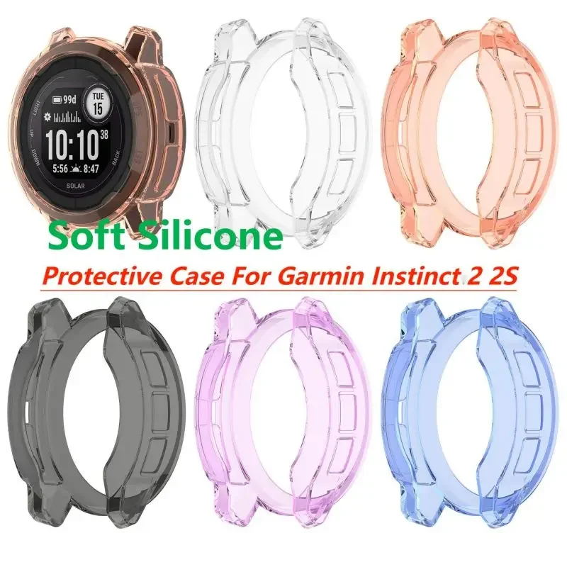 TPU Ochranný kryt puzdra pre garmin inštinkt 2 2S inteligentné hodinky remienok Soft Silikone Bumper Protector Appl Accessoies Instinct2
