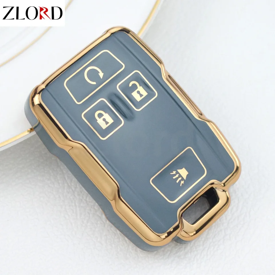 TPU Smart Car Key Keychain pre Chevrolet Suburban Silverado GMC Terrain Yukon Tahoe Sierra Accessories