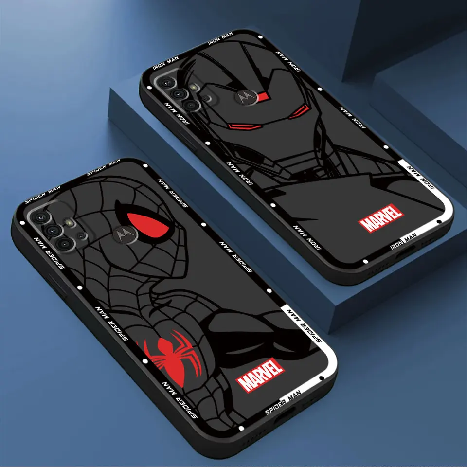 TPU Soft Pase Pase pre Motorola Moto G60 G73 G60S G52 G53 G32 G30 G50 G22 G51 G71 G72 G31 Spider Iron Man Venom Deadpool Cover
