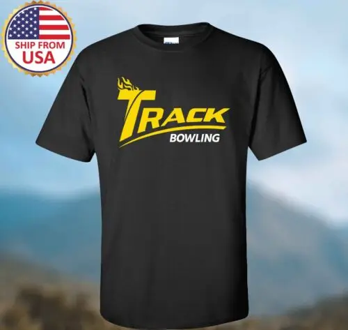 Track Bowling Pánske čierne tričko S-3XL