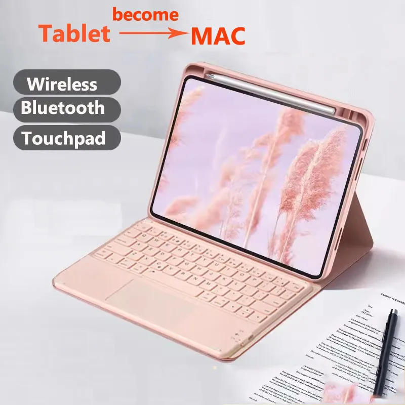 Trackpad Keyboard Puzdro pre iPad Air 13 2024 pre iPad Pro 12,9 palca 2022 2021 2020 2018 Magnetic Folio Cover Bluetooth klávesnica