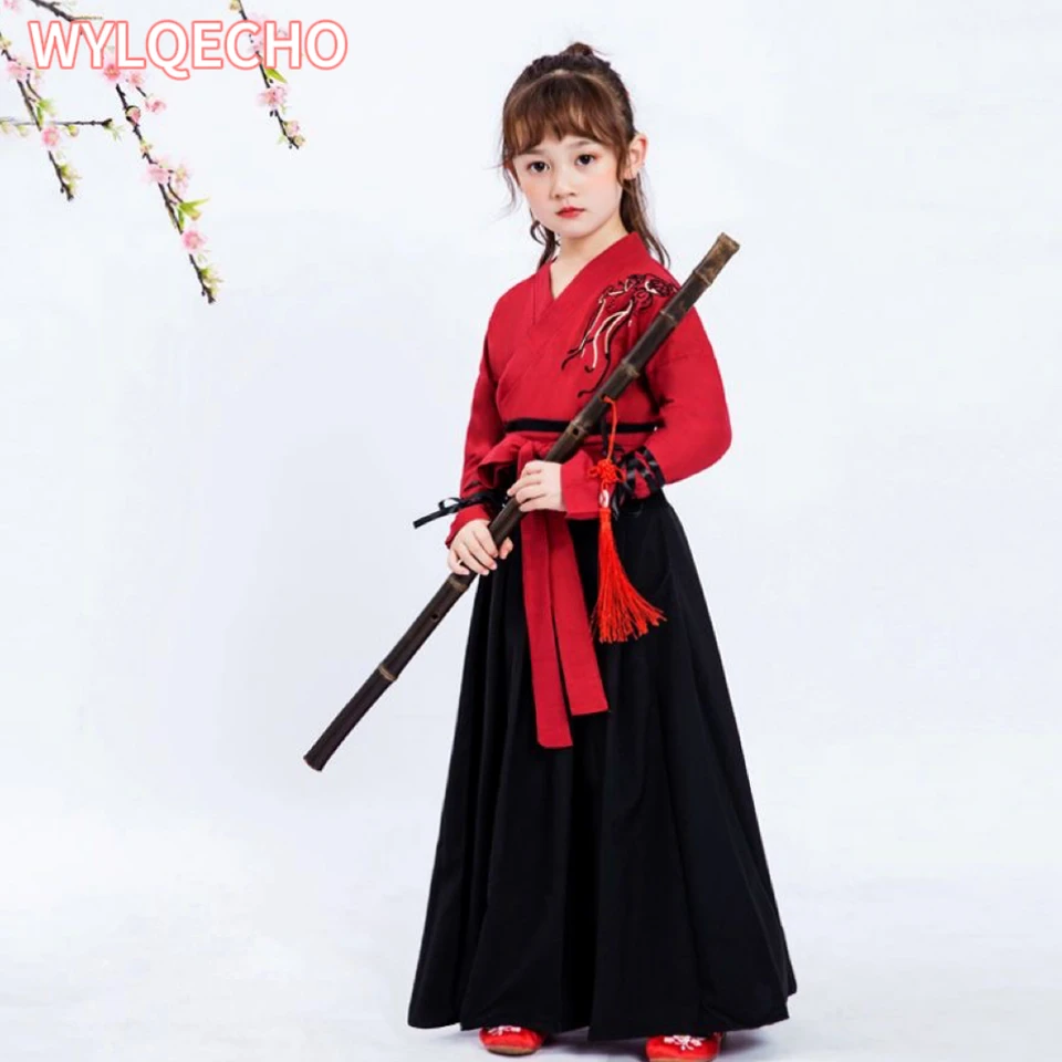 Tradičné cosutume deti japonský štýl kimono dievčatko chlapec Yukata samurai kostým výšivky žeriav haori robe party cosplay
