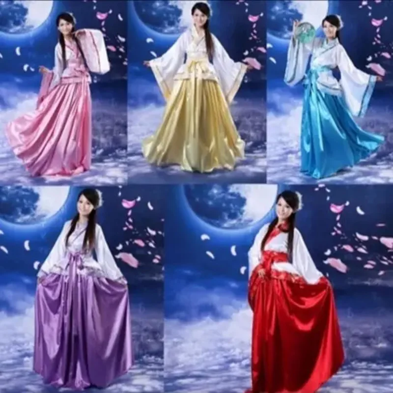 Tradičné hanfu cosplay oblečenie dámske dámske dámske dynastia cisárovná šaty červené biele žlté ženy Čínsky starodávny kostým xf7