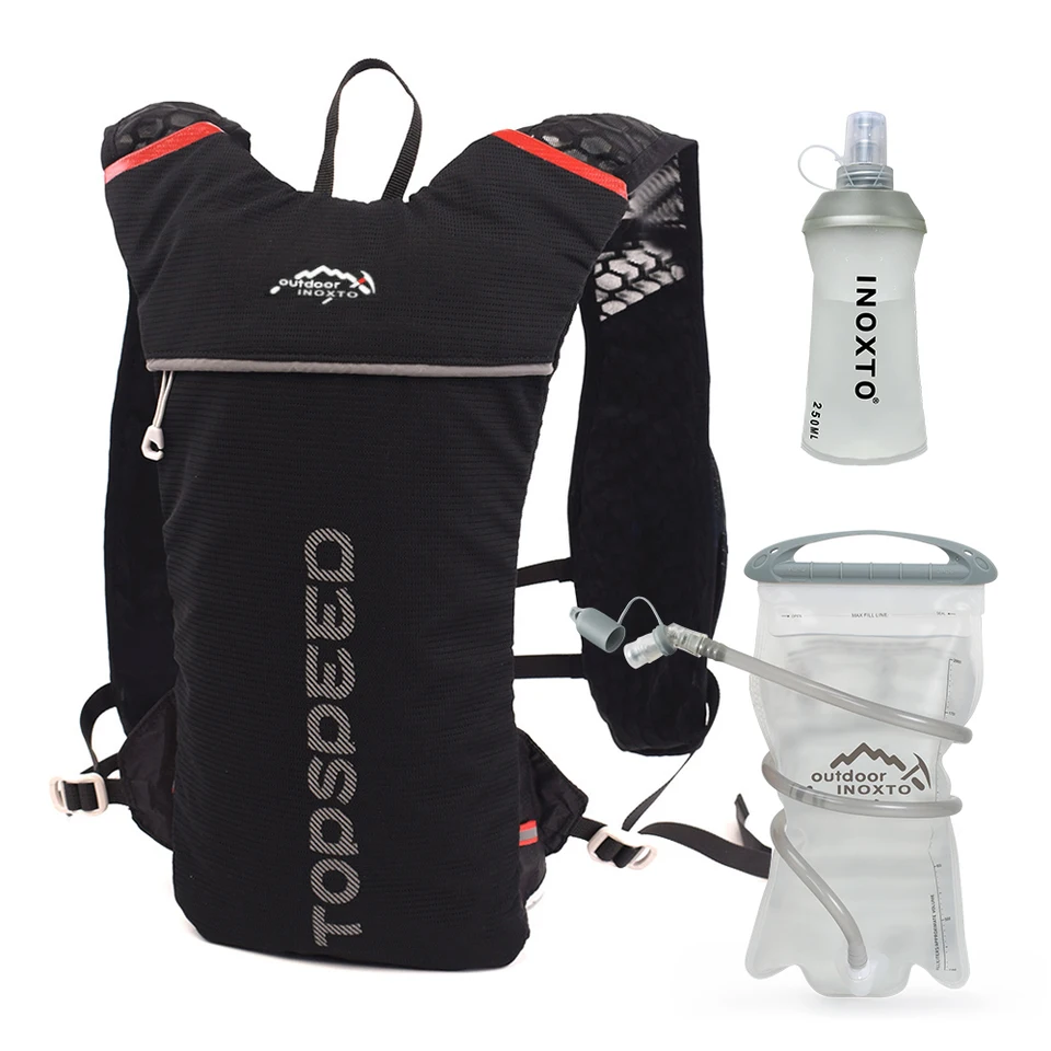 Trail Running-5L ultralight batoh, Hydratation Jogging vesta, maratón, bicykel, fľaša na vodu 250 ml 500 ml