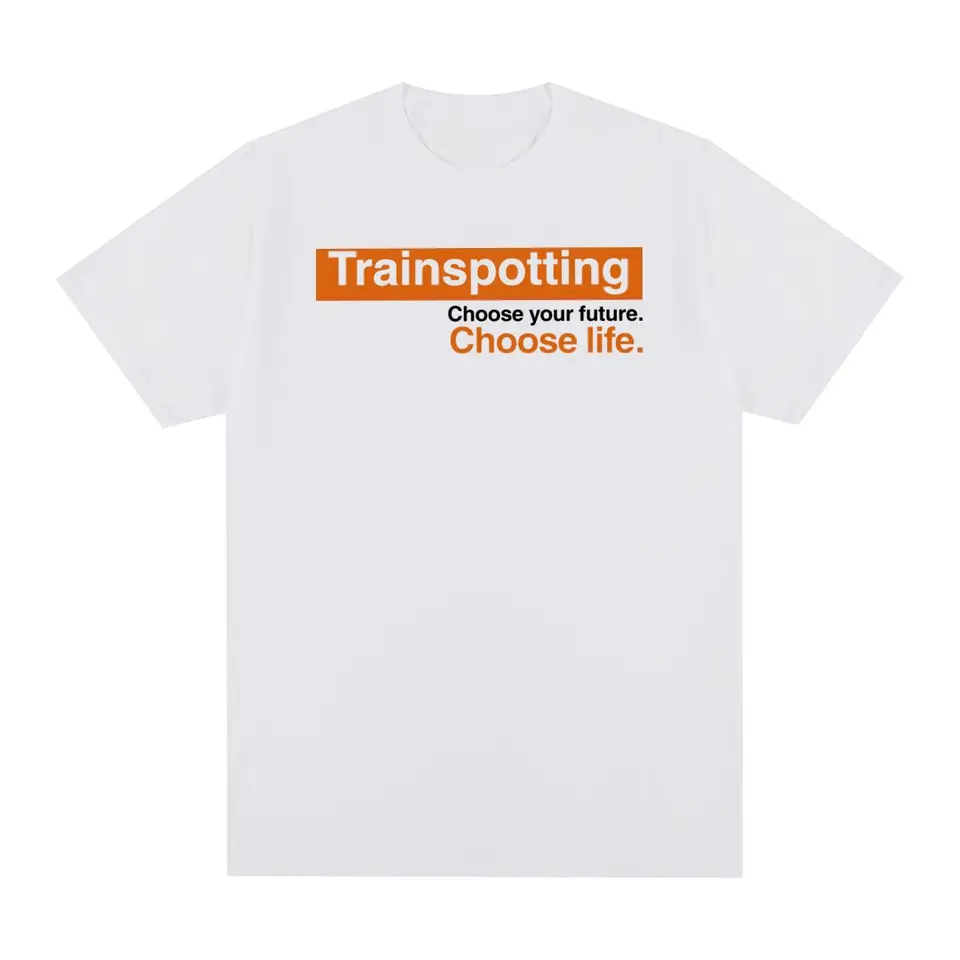 Trainspotting vintage tričko film Vyberte si život 90. rokov 80. rokov bavlnená muži Tieň