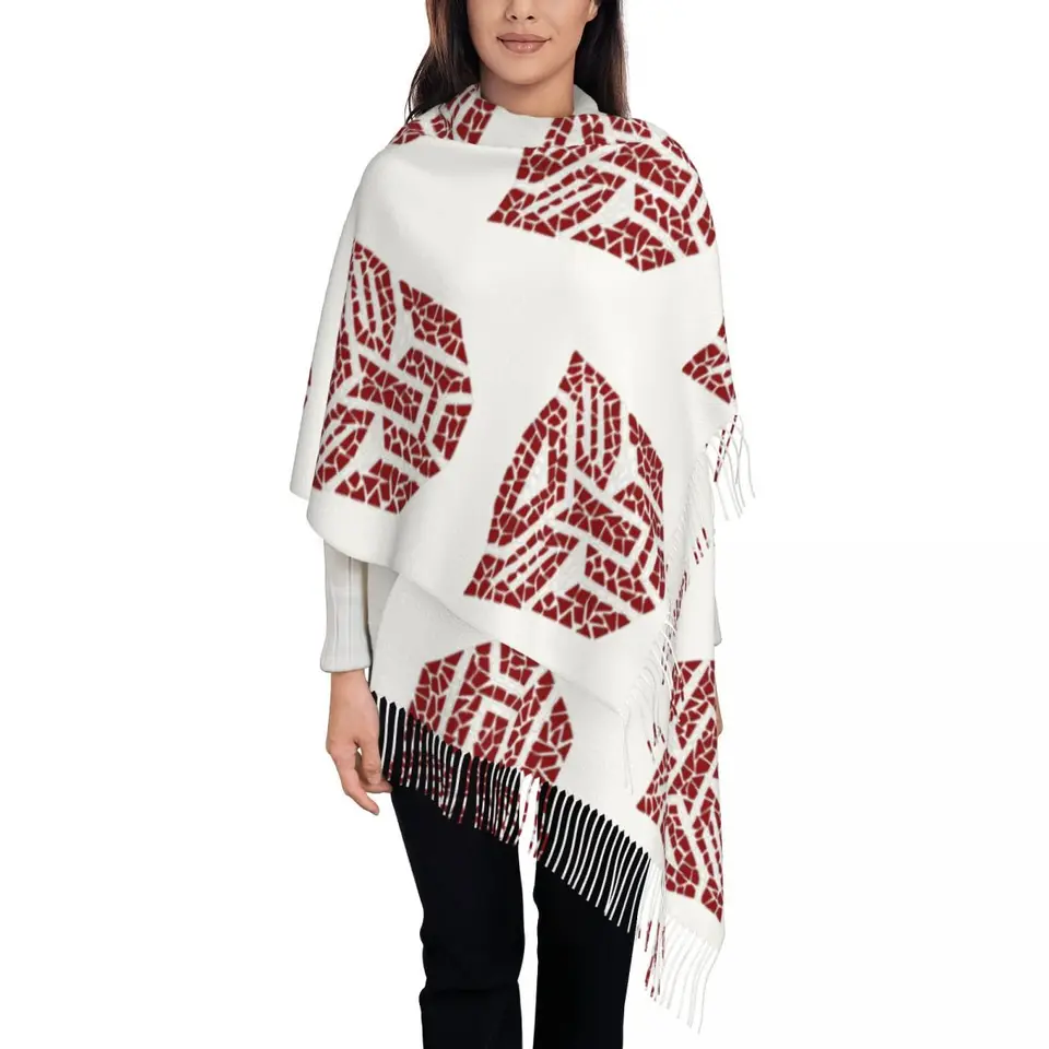 Transformers Autobots Mosaic Emblem Scarf Scarf Darves pre ženy mäkké teplé šály a zábaly Dlhý jeseň Zimný šál