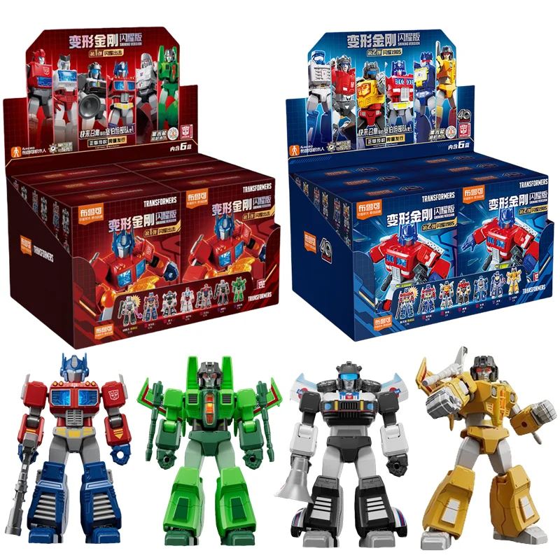 Transformers Build Block LED Optimus Prime Bumblebee GV01 GV02 Svieti verzia Transformácia Hračky Detský vianočný darček