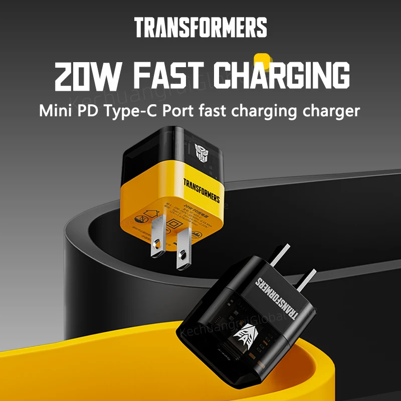 Transformers PD 20W Fast Charger TF-K05 GAN Typ C Rýchle nabíjanie mobilného nabíjačky zástrčka USBC Typec Adapter pre iPhone Huawei Xiaomi