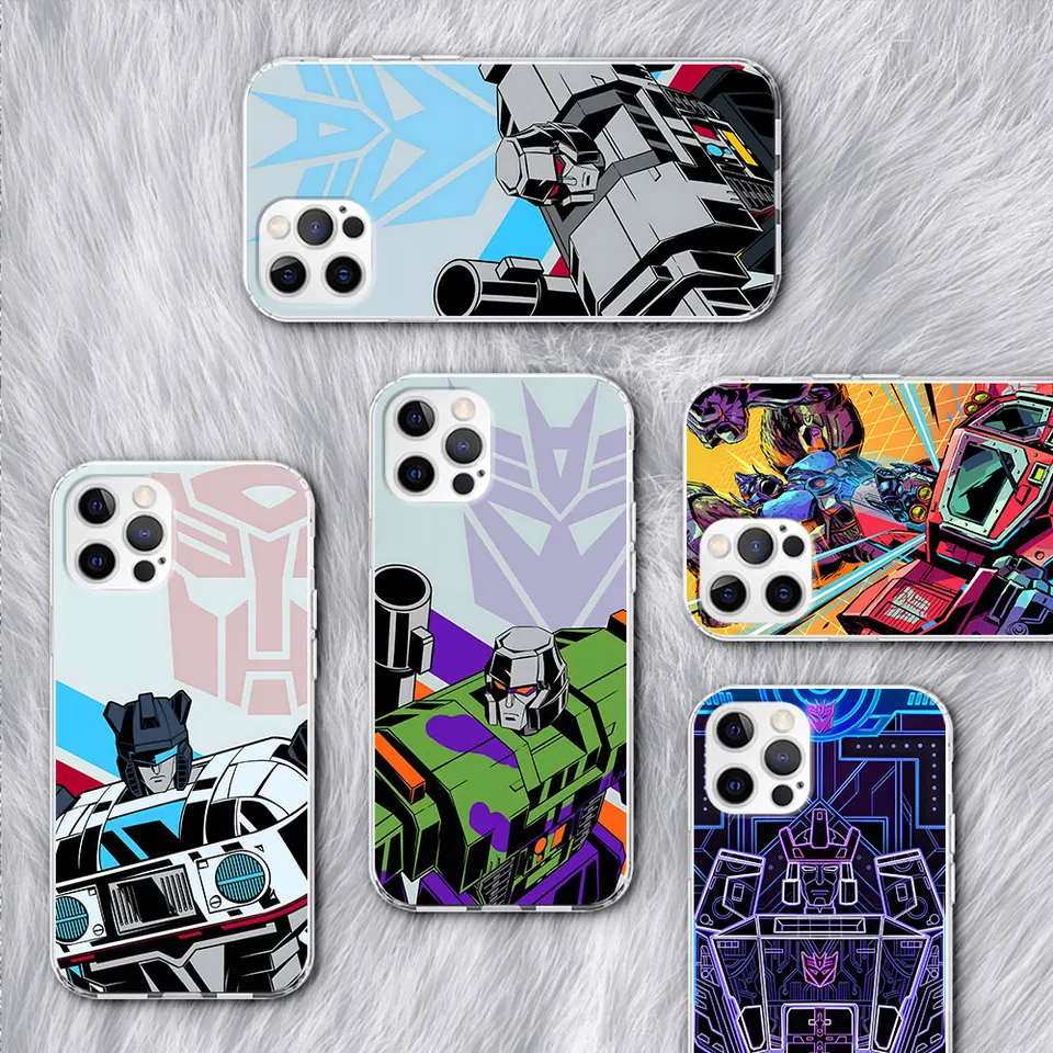 Transformátory pre Apple iPhone 16 13 11 12 14 Plus 15 Pro 7 8 Plus xr x xs Max Clear Silikone Phone Cover Coque