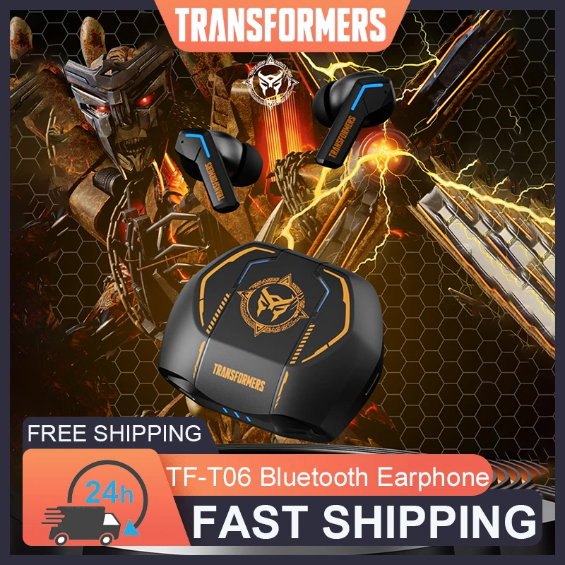 Transformátory TF-T06 Pohodlné slúchadlá bezdrôtového Bluetooth 5.3 HIFI stereofónne herné hudobné slúchadlá HD HD MIC CALL UCEBUDS