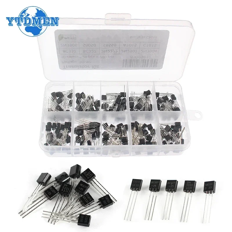 Transistor Kit Transistor Kit BC327 BC337 BC548 BC549 2N2222 2N3906 2N5401 2N5401 2N5401A PNP NPN