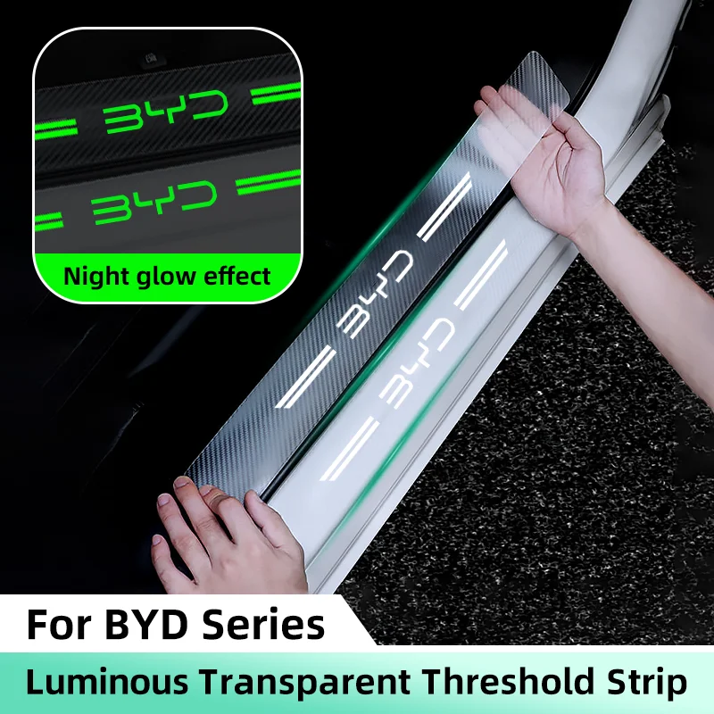 Transparentné ochranné nálepky na hranicu dverí automobilu pre Byd Atto3 Han Song Plus Seagyll V2L Dolphin F3 E6 G3 I3 EA1 DMI DOWER SILL