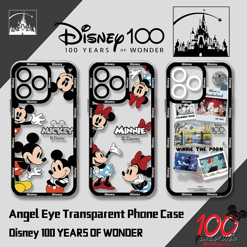 Transparentné puzdro na krytie telefónu pre roztomilé karikatúry Mickey Minnie Mouse iPhone 16 15 14 13 12 11 Mini Pro Max x xr xsmax 7 8 Plus SE20