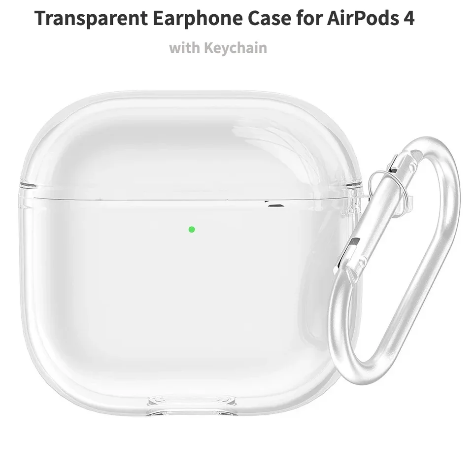 Transparentné puzdro na slúchadlá pre AirPods 4 s bezdrôtovým mäkkým nárazom TPU bezdrôtového nárazu pre Apple AirPods 4 príslušenstvo Apple AirPods 4