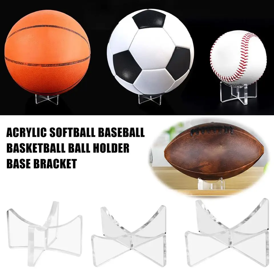 Transparentný akrylový multifunkčný stojan na displej softball držiak na podporu baseballovej základne basketbal v9x5