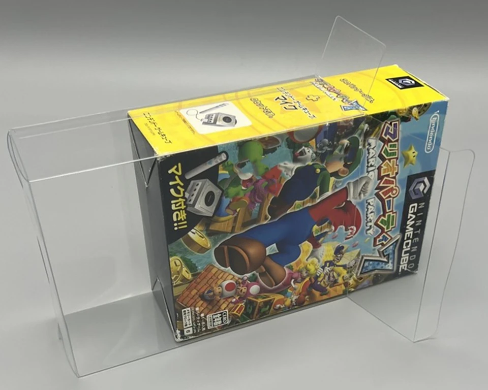 Transparentný chránič boxu pre Nintendo Gamecube/NGC/Mario Party 7 Zhromaždenie políčka TEP Storage Game shell Clear Display Case Case