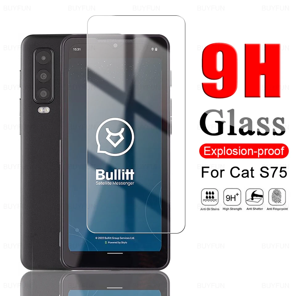 Transparentný chránič obrazovky s temperovanou sklenenou sklenenou sklenenou sklenenou sklenenou sklenenou pre chránič CAT S75 75S HD Clear Protect Film Plné pokrytie Filmy na ochranu prednej ochrany