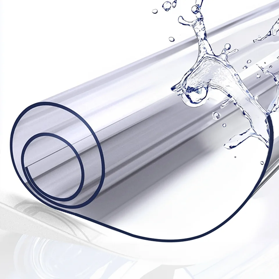 Transparentný chránič PVC Table Protector nekĺzavý odolný odolný proti škvrnám odolným ideálnym ideálnym pre stoly jedálenské stoly pre konferenčné stolíky domov a kancelárske použitie