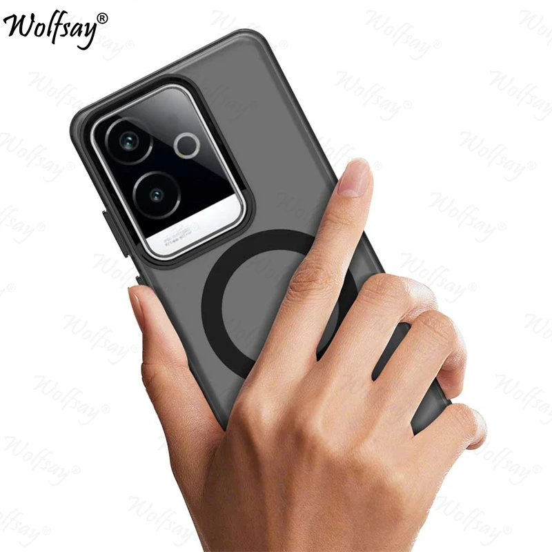 Transparentný prípad pre Realme GT 6 China Case Realme GT6 Magnetická adsorpcia bezdrôtový obklop