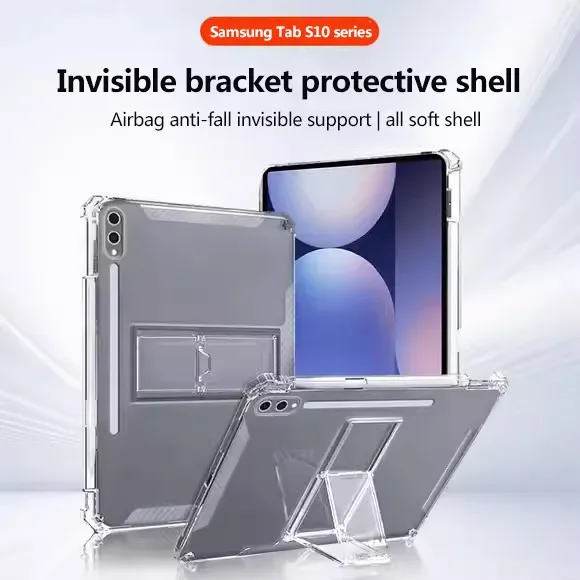 Transparentný prípad pre Samsung Galaxy Tab S10 Ultra 14.6 2024 S10+ S9 Fe Plus S8Plus S7 Fe A9 A8 S6 Lite Invisible Cover.